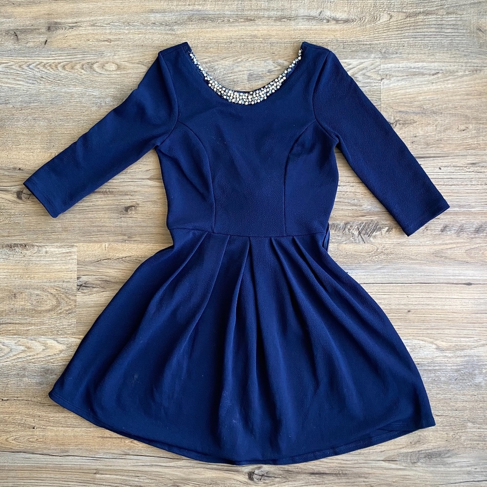 Navy Blue Mini Party/Event Dress
